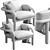Modern West Elm Benson Chair 3D model small image 7
