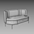 Modern Joe Low Back Sofa 3D model small image 5