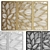 Elegant Triptych Rustic Wall Panel 3D model small image 1