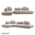 Norah 3-Seater Modular Sofa 3D model small image 1