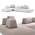 Norah 3-Seater Modular Sofa 3D model small image 3