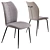 Berlin Chair Melange Gray Leather 3D model small image 1