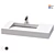 Rectangular Stone Wall-Hung Bathroom Sink 3D model small image 1