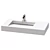 Rectangular Stone Wall-Hung Bathroom Sink 3D model small image 4