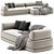 Modern Bumper Sectional: Stylish Comfort 3D model small image 3