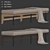 Teak Haven Outdoor Dining Bench 3D model small image 5