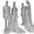 Wedding Mannequin Display Set 3D model small image 7