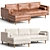 Dennes Leather Sectional Sofa 3D model small image 2