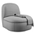 Addie Swivel Chair Scandinavian Boho 3D model small image 6