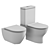 Agger Compact Toilet with Microlift 3D model small image 4