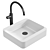 Geneva Washbasin: Elegant Bathroom Essential 3D model small image 1