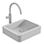 Geneva Washbasin: Elegant Bathroom Essential 3D model small image 3