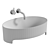 Elegant Evora Washbasin: Exquisite Design 3D model small image 3