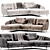 Valentini Duke Sectional Sofa 3D model small image 1