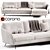 Valentini Duke Sectional Sofa 3D model small image 2