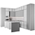 Modern Kitchen 3D Model Set 3D model small image 6