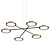 Adjustable LED Chandelier Disks Rotation 3D model small image 3