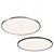  Height-Adjustable LED Pendant Chandelier 3D model small image 1