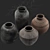 Handcrafted Rustic Vases Set 3D model small image 3