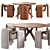  Contemporary Sari Lounge Dining Set 3D model small image 2