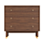 Vintage Walnut Dresser with Brass Legs 3D model small image 2