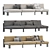 Sleek Serax 3-Seater Bench 3D model small image 4