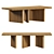 Striking Oslo Solid Wood Dining 3D model small image 1