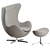 Fritz Hanzen Egg Lounge Set 3D model small image 5