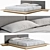 Modern Double Bed with Textures 3D model small image 1