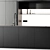 Modern Black Kitchen Set Island 3D model small image 6