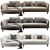 Modern Rolf Benz Kumo Sofa 3D model small image 6