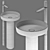Vallvé NILO Basin Fixture 3D model small image 3