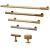 KANA Meraki Brass Handles Set 3D model small image 1