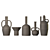 Wabi-Sabi Ceramic Vessels Set 3D model small image 6