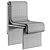 Sculpted Elegance: Melt Accent Chair 3D model small image 2