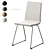 Scandi Chic Chrome Dining Chair 3D model small image 2