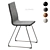 Scandi Chic Chrome Dining Chair 3D model small image 3