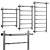 Water Heated Towel Rack Chrome 3D model small image 1