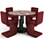 Modern Italian Bonaldo Dining Set 3D model small image 3