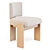 Cuff Studio C Back Armless Dining Chair 3D model small image 1
