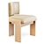  Cuff Studio C Back Armless Dining Chair 3D model small image 2
