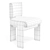 Cuff Studio C Back Armless Dining Chair 3D model small image 7