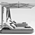 Ocean Master Lounger Set with Umbrella 3D model small image 6