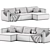 Sleek ESSE Sofa Blanche Design 3D model small image 4