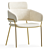 Modern Beige Latte Accent Chair 3D model small image 3