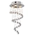 Spiral Crystal Silver Chandelier 3D model small image 1