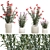 Modern White Pot Plant Collection 3D model small image 1