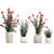 Modern White Pot Plant Collection 3D model small image 5