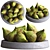 Dried Figs in Decorative Bowl 3D model small image 1