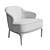 Primo Microvelour and Wood Chair 3D model small image 2